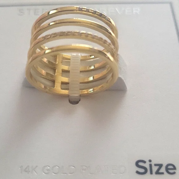 Sterling Forever Gold Plated Multi-Band Ring - Picture 3 of 4